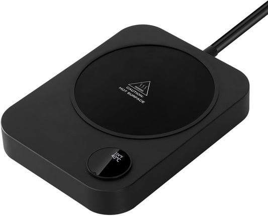 Coffee Mug Warmer, Coffee Warmer for Desk with Auto Shut Off & 3 Temperature Settings, Smart Coffee Cup Warmer for Desk, Candle Warmer for Tea, Milk, Coffee, Wax and Candle, Balck