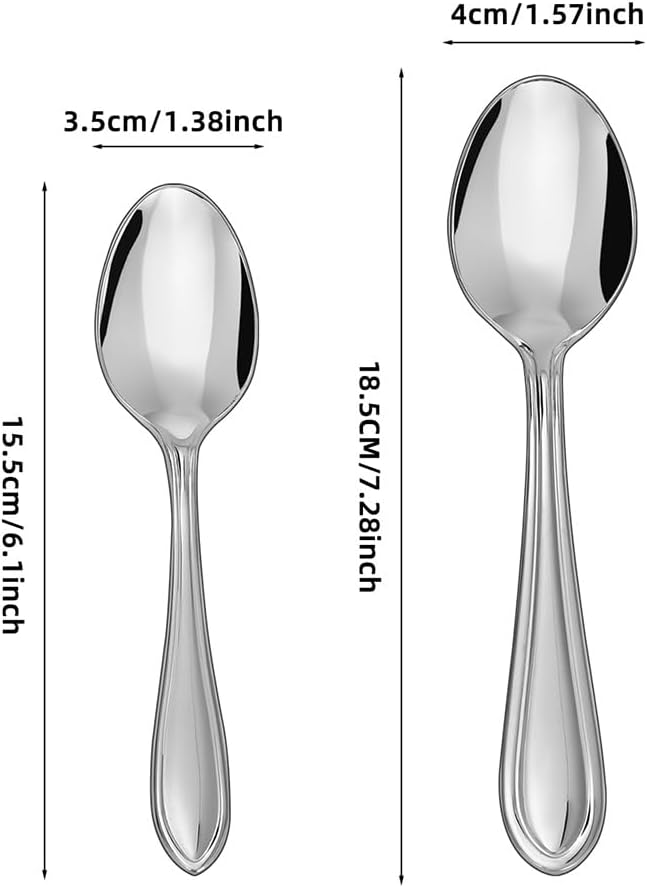 30 Pieces Silverware Set for 6,Stainless Steel Flatware Set,Heavy Duty and Modern Design Cutlery Set,18/0 Rust-Proof Utensils with Forks & Spoons,Mirror Polished Dishwasher Safe