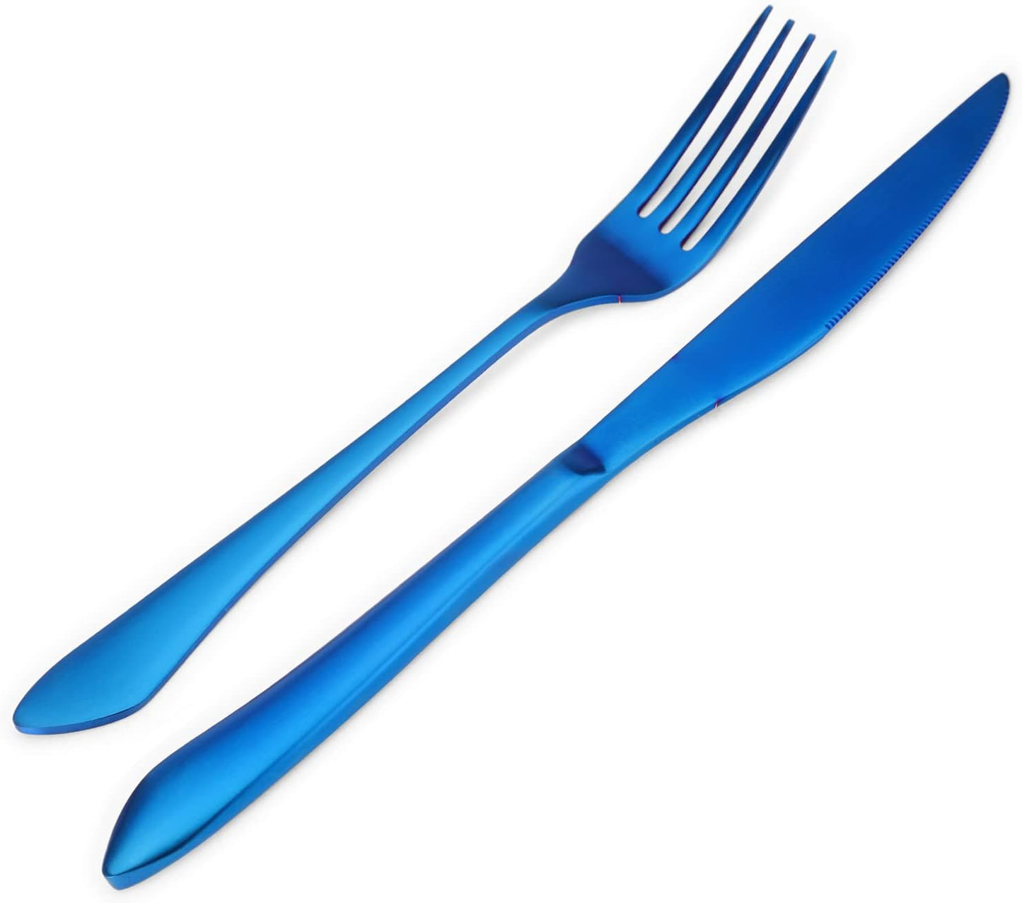 Matte Blue Silverware Set, 20-Piece Stainless Steel Flatware Set Service for 4, Satin Finish Tableware Cutlery Set for Home and Restaurant, Dishwasher Safe