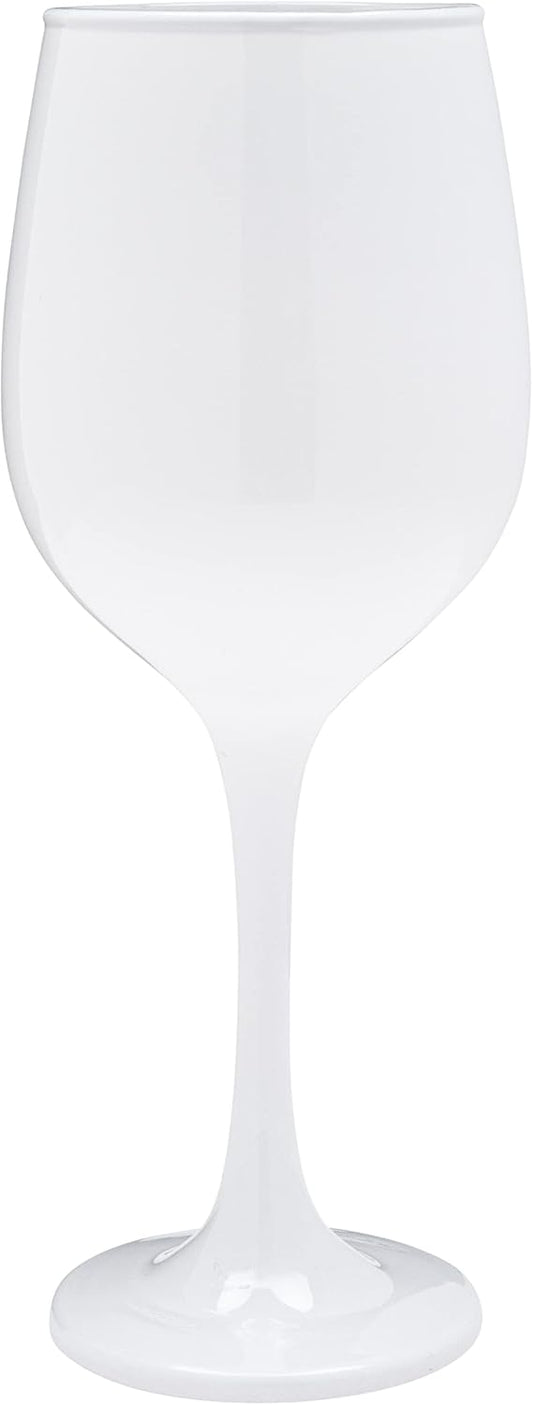 Vikko Decor Fancy White Wine Glasses, 14 Oz With Stem - Thick & Durable, Dishwasher Safe, Great For Wine Tasting - Set Of 6 Decorative Goblets