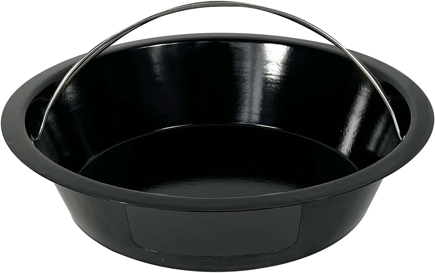 KAMaster Ash Can with Handle for XLarge Big Green Egg,Charcoal Ash Collector Must Haves Big Green Eggs Accessories Carbon Steel Ash Pot with Enamel Coating Steel Folding Handle Kamado Ash Basket