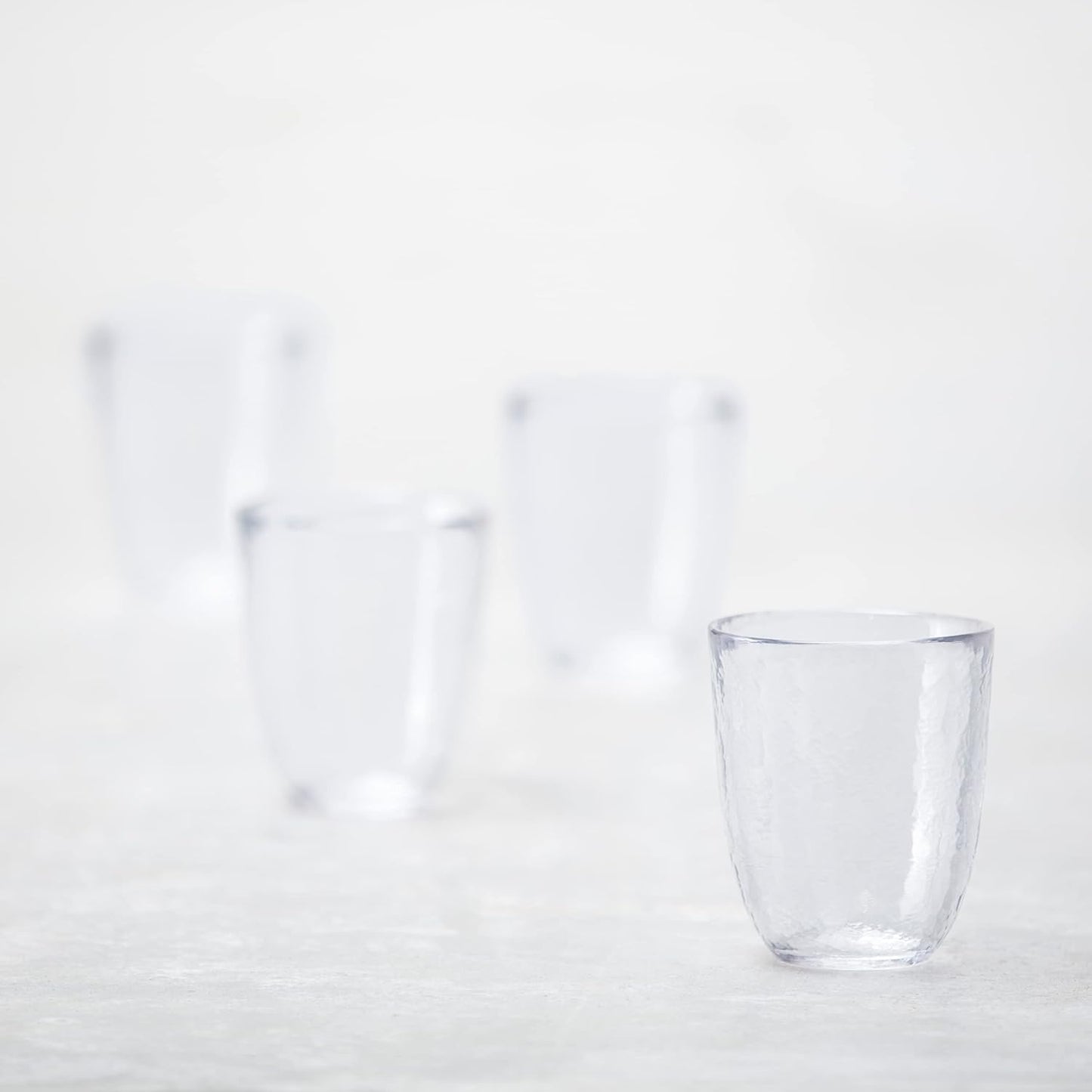 Fortessa Los Cabos Glass Drinkware Collection, 10 Ounce Tumbler (Set of 4), Clear