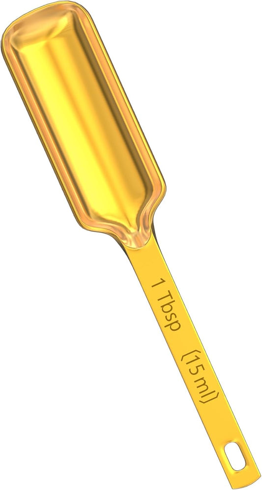 Color Up Premium 1 Tablespoon Measuring Spoon (15 ml) - Stainless Steel Gold Finish, Accurate TBSP for Wet & Dry Ingredients - One Single Table Spoon