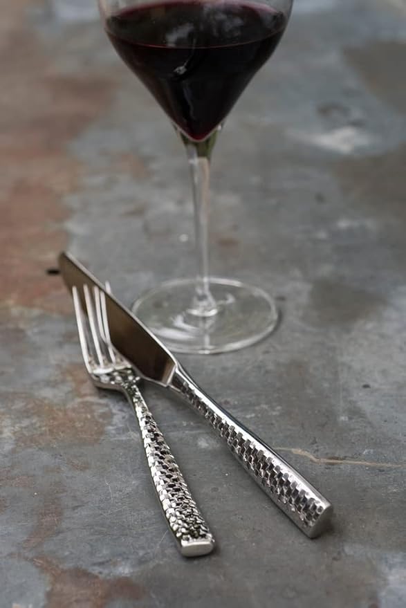 FORTESSA Lucca 18/10 Stainless Steel Flatware, 5 Piece Place Setting With Table Knives, Forks and Spoons (Service For 1), Dishwasher Safe, Polished