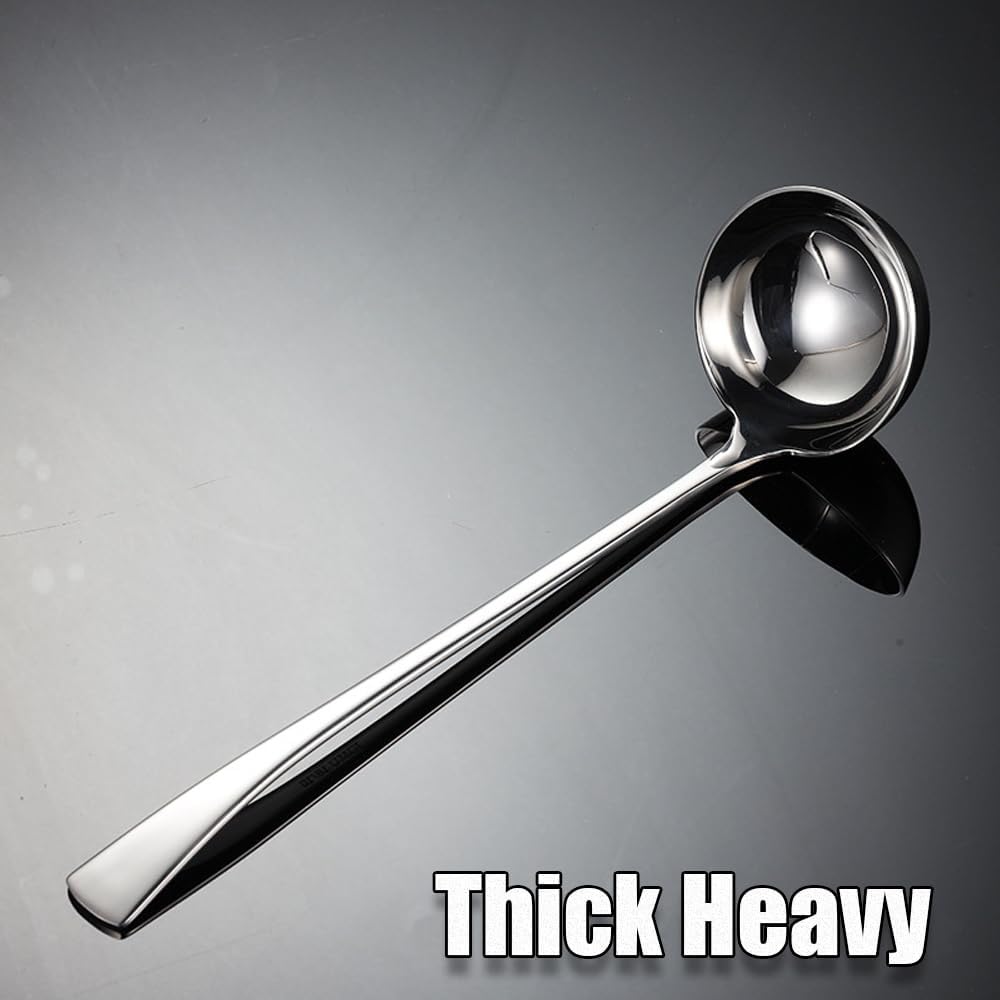Soup Gravy Ladle Heavy Duty 18/10 Stainless Steel 11-Inch Kitchen Cooking Gravy Serving Ladle (1Pack).