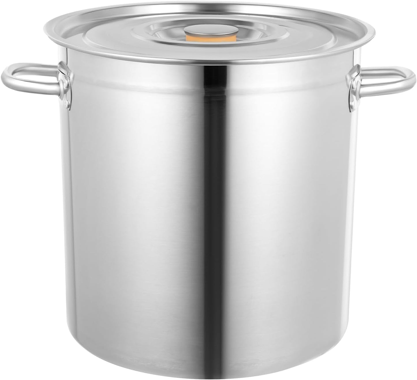 Stock Pot with Lid, 201 Stainless Steel Big Pots for Cooking, 30 Quart Stockpots with Hanging Lid and Handle, Anti-Corrosion, Anti-Rust, Used for Induction Stoves, Gas Stoves, Electric Stoves