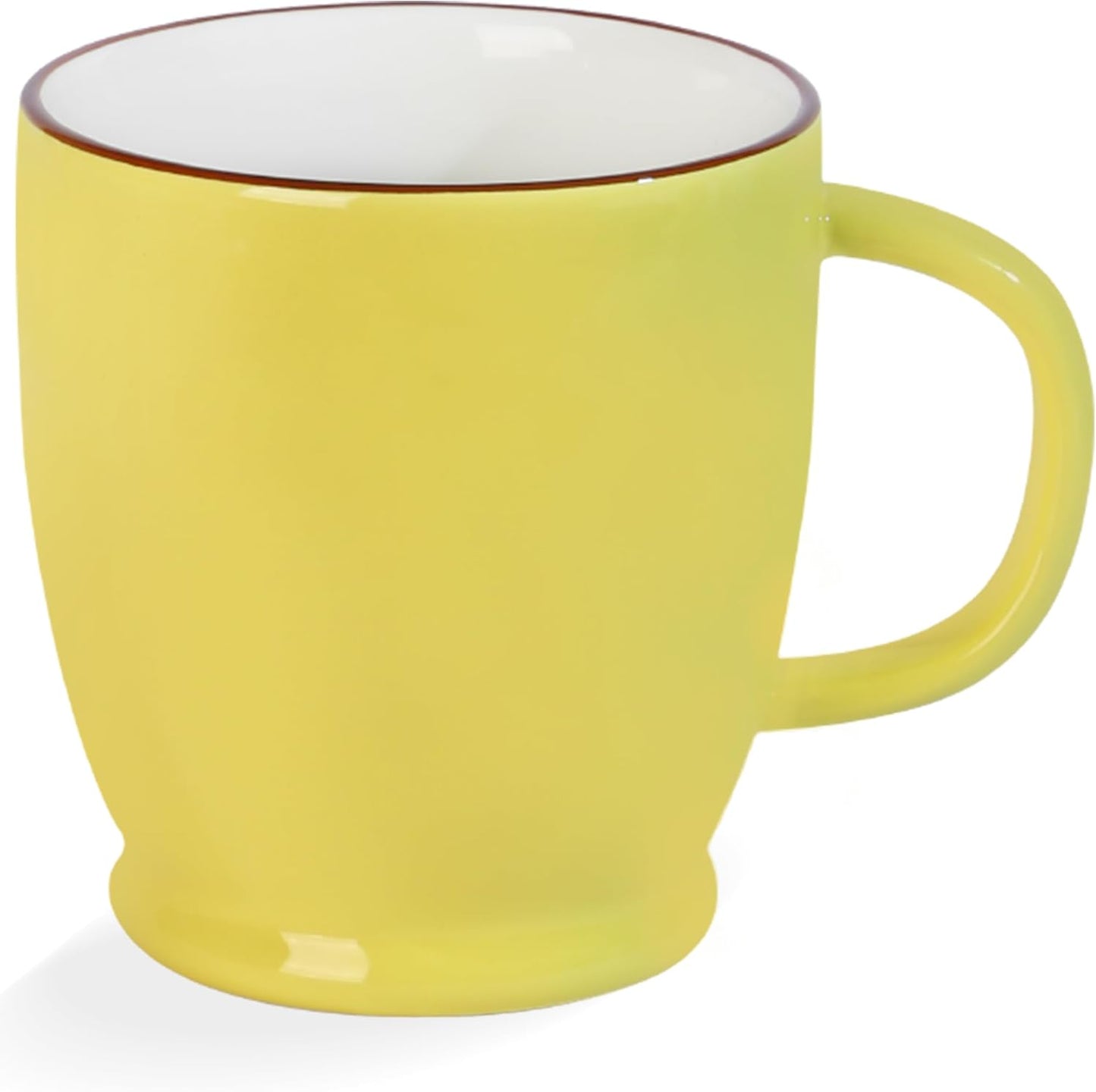 Yellow Coffee Mug, 16.5oz Large Tea Cup with Big Handle, Ceramic Microwave Coffee Mug, Coffee Cup Gifts for Women, Friend, Birthday, Christmas, Celebrate