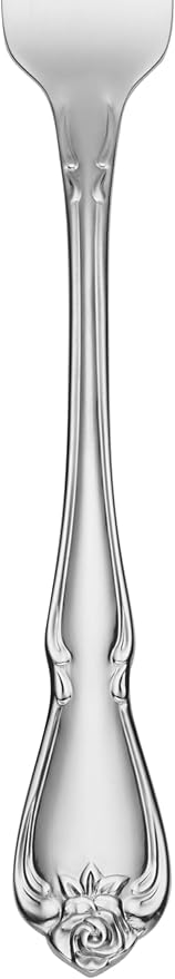 Oneida True Rose 45 Piece Everyday Flatware, Service for 8, 18/0 Stainless Steel, Silverware Set, Silver