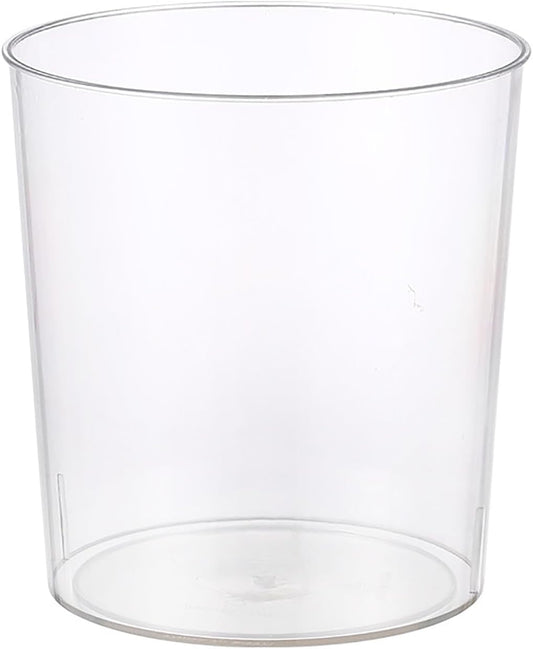 Bathroom Trash Can 6.5 x 5.7 x 6.1 Inch Small Trash Can Plastic Wastebasket Large Capacity Clear Round Garbage Can for Bathroom Bedroom Office Kitchen Dorm Room (S)