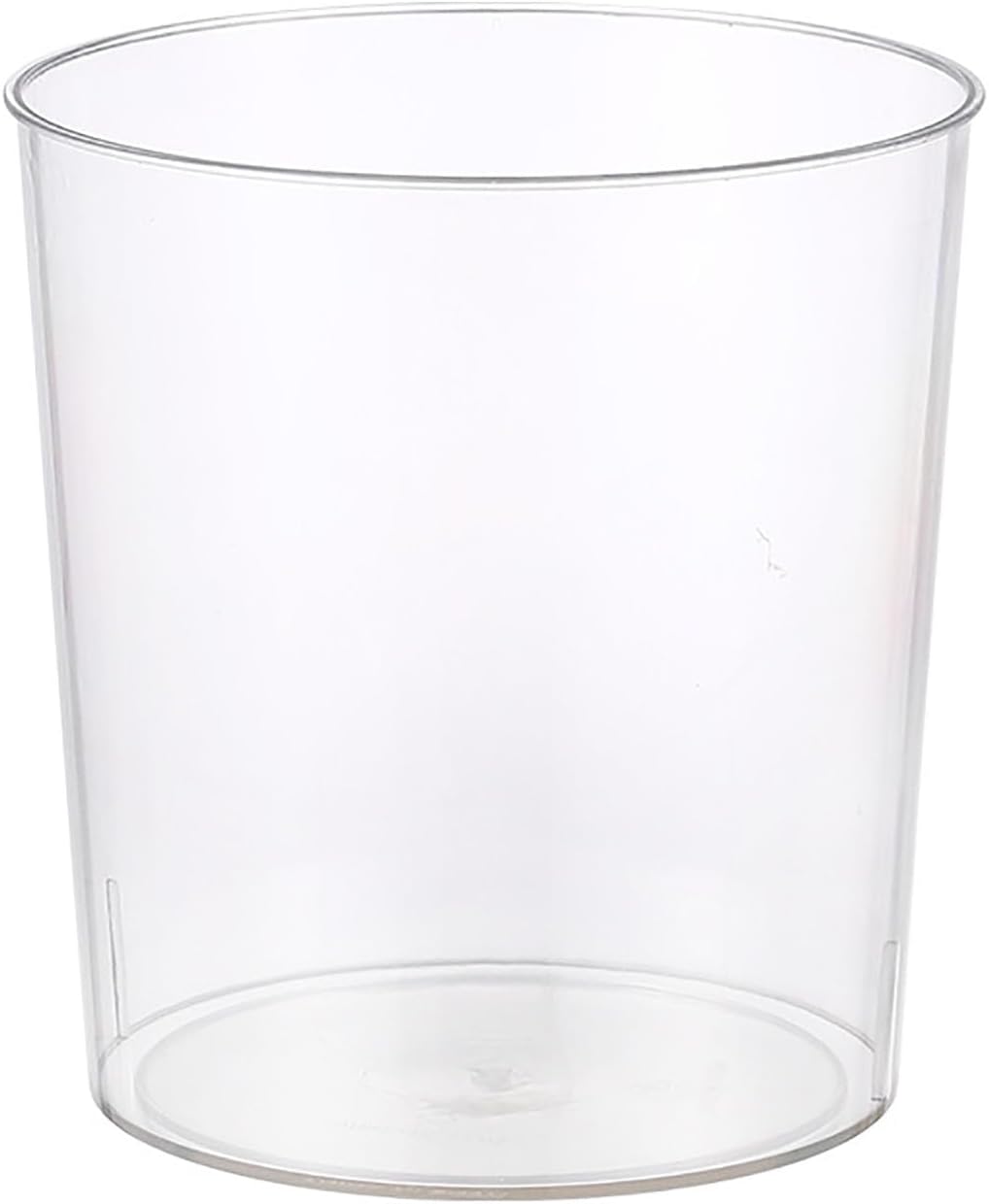 Bathroom Trash Can 8.7 x 7.1 x 9.8 Inch Small Trash Can Plastic Wastebasket Large Capacity Clear Round Garbage Can for Bathroom Bedroom Office Kitchen Dorm Room (L)