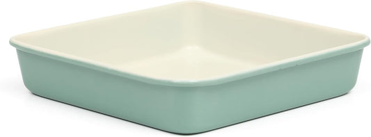 Martha Stewart Gallen 9 Inch Square Nonstick Carbon Steel Cake Pan - Teal