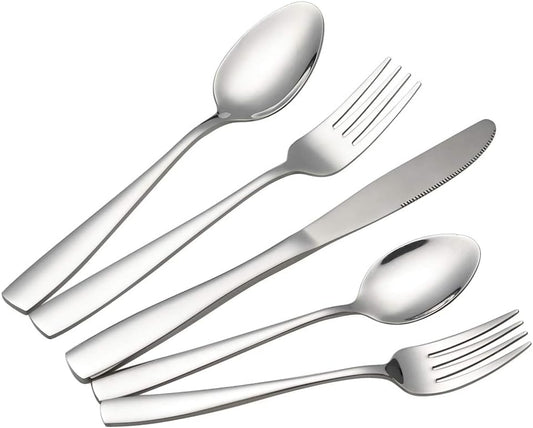 Asking 60-Piece Stainless Steel Flatware Cutlery Silverware, Service for 12, F