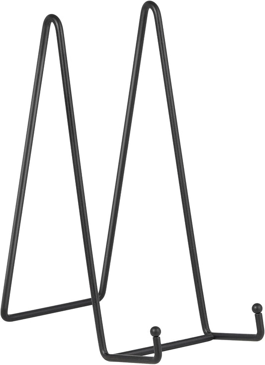 LIONWEI LIONWELI Plate Display Stand Easel Holders - 10" Tabletop Metal Stands for Heavy Plates, Large Platters and Plaques - Black, 2-Pack