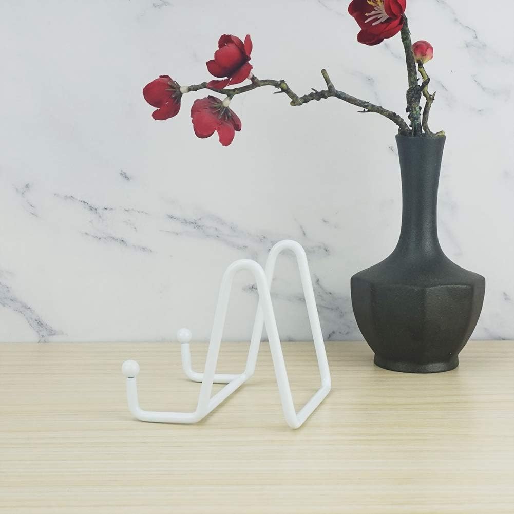 LIONWEI LIONWELI White Decorative Plate Stand Holder Picture Frame Stand Easel Display Stand