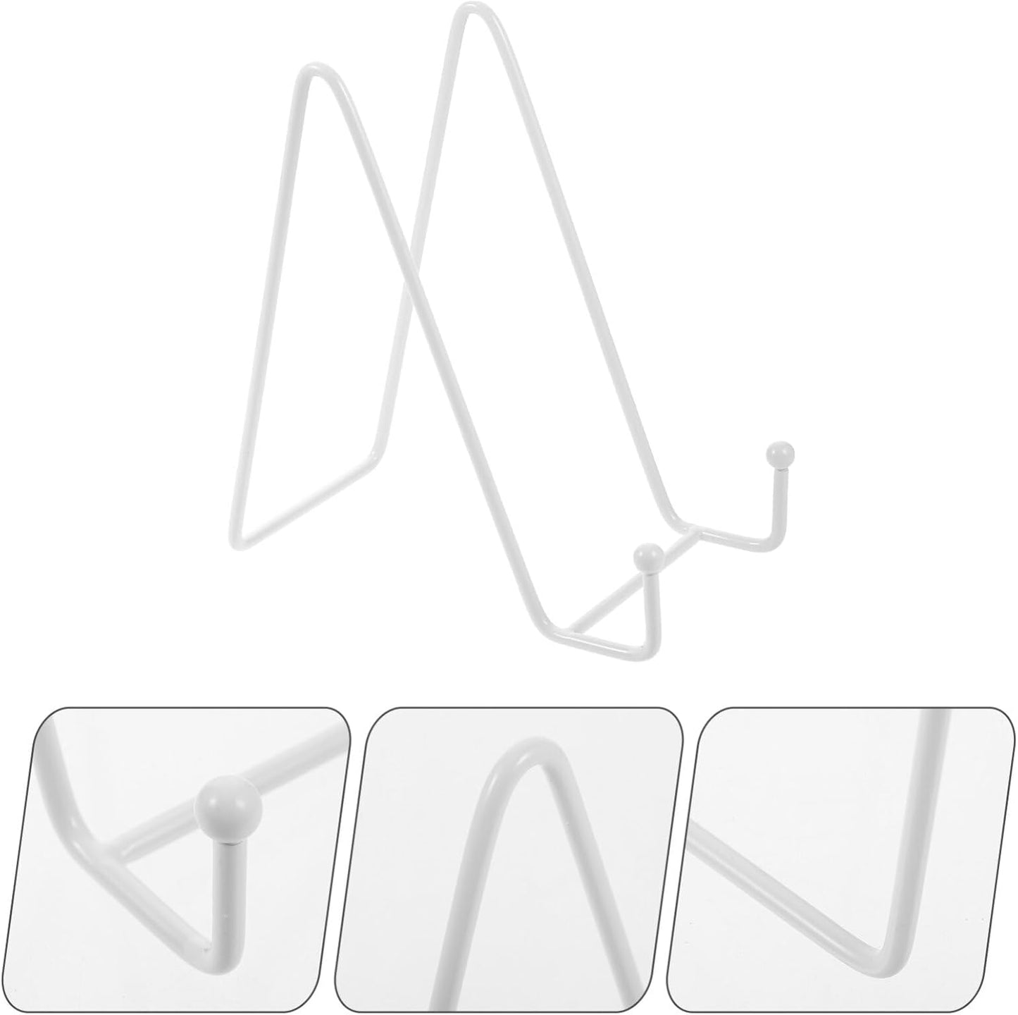 Alipis Plate Stands for Large Heavy Duty Display Metal Picture Frame Holder Stand Table Top Easels for Decorative Platter, Book, Plaque, Photo White