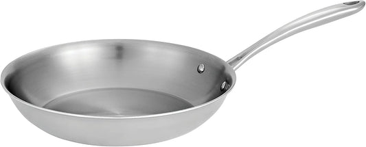 Tramontina Boston Tri-Ply Clad Stainless Steel 10-Inch Frying Pan, Induction-Ready Skillet, Dishwasher-Safe, NSF-Certified