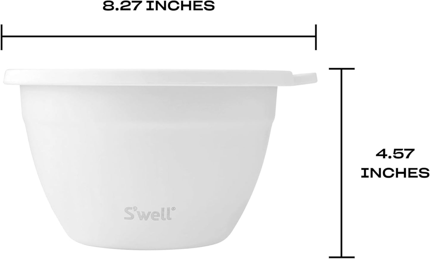 S'well Stainless Steel Salad Bowl Kit 64oz, Moonstone, Comes with 2oz Mini Canister and Removable Tray for Organization, Leakproof, Easy to Clean, Dishwasher Safe