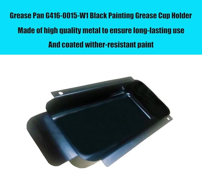 Grease Pan Replacement Charbroil 9328812P06 Metal Disposable Grill Grease Cup Holder, Char broil Grease Pan G416-0015-W1 Drips pan (Black Holder)