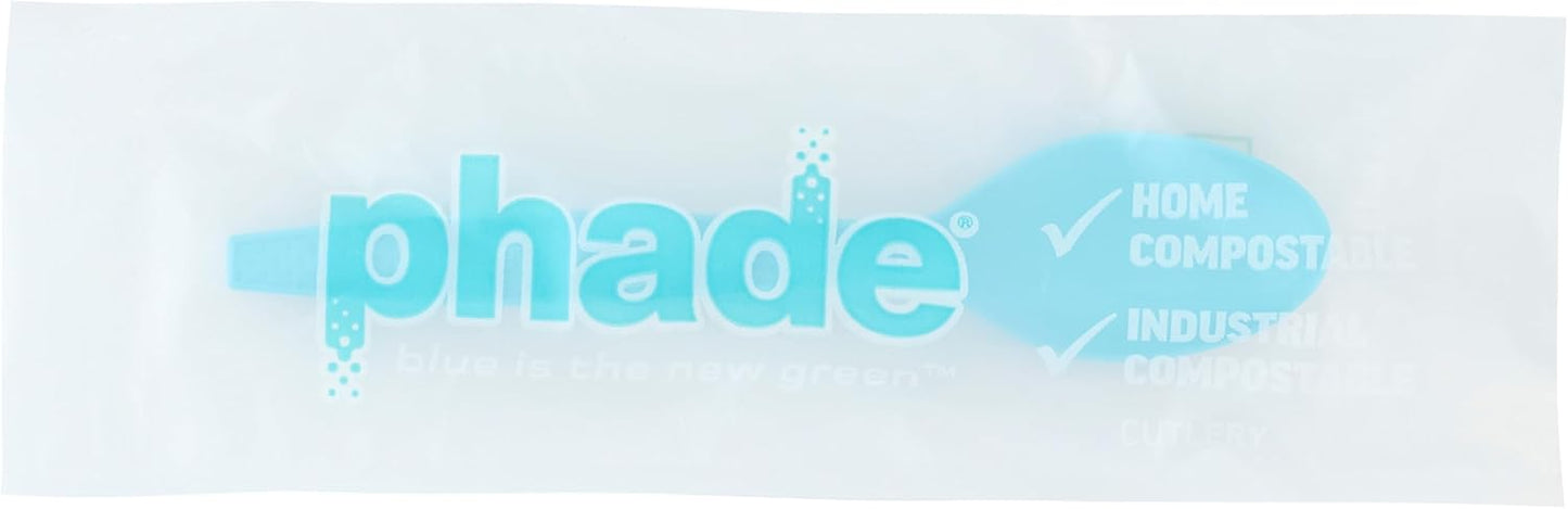 phade 100% Compostable Spoons – BPI Certified Wrapped Cutlery in Compostable Packaging, 400 Bulk Count, 6.1 Inch Sustainable Disposable Utensils for Home, Events, Takeout – Made in USA