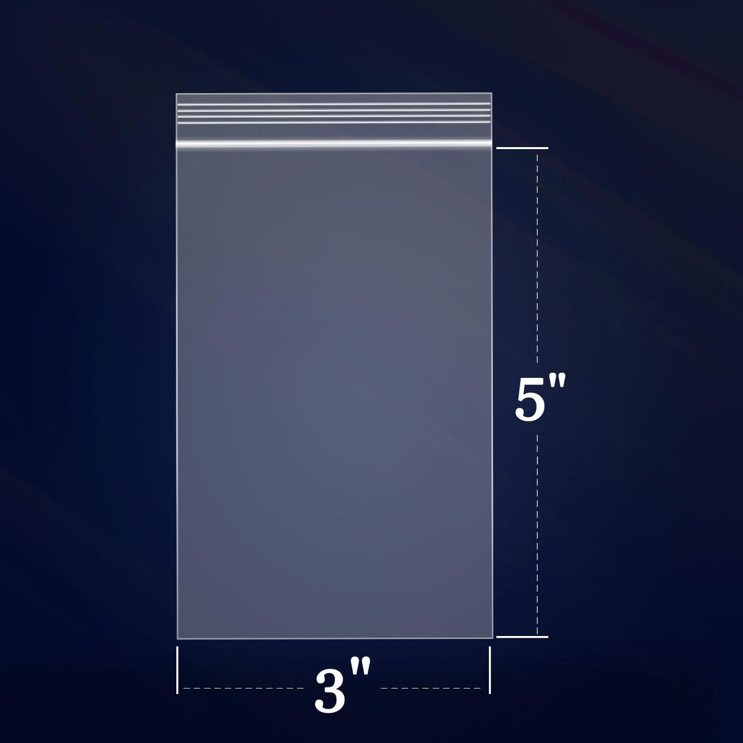 iMailer - 1000 Count - 3" x 5" Small Plastic Bags- Reclosable Zip Bags 2 Mil with Lock Seal Zipper for Treats, Snack, Photo, Jewelry, Party Favors