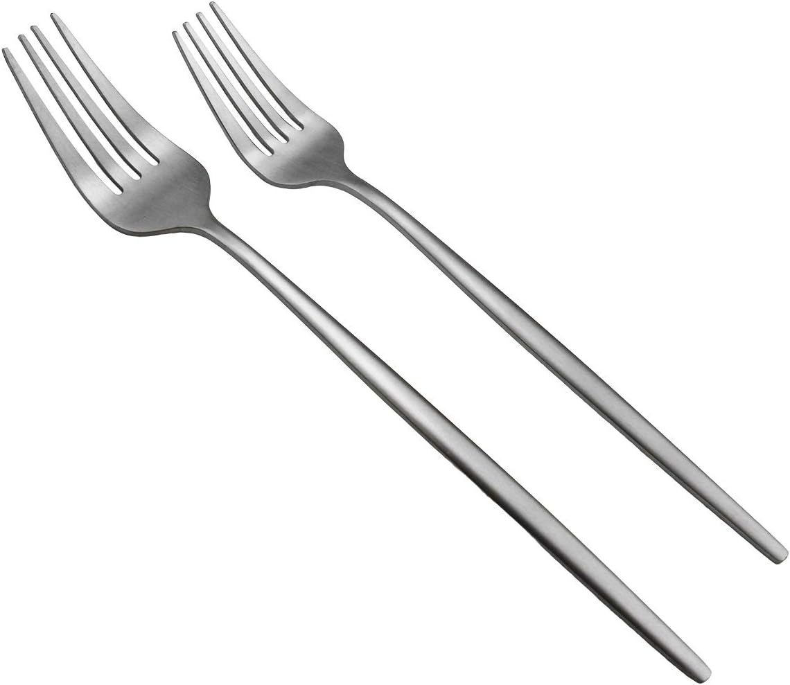 40-Pieces Silverware Set, Flatware Sets Satin Finish, 304 Stainless Steel Utensils Dishwasher Safe Service for 8, Include Dinner Knife/Fork/Spoon Dinnerware Sets (Matte Silver)