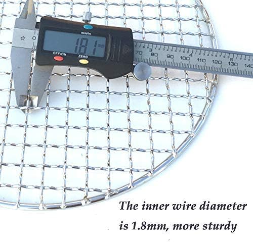 Wire Steaming Cooling Rack and Baking Barbecue Rack with Legs Dia 8.9" Stainless Steel Cross Wire for Air Fryer Instant Pot Pressure Cooker Canning Dutch Oven (225mm/8.9")
