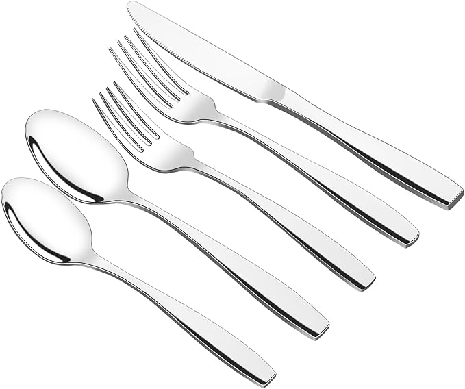 Ggbin 40-Piece Stainless Steel Flatware Set, Service for 8