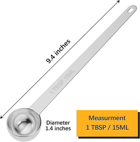 1PCS 1Tbsp(3tsp, 15ml) Extra Long Handle Measuring Spoon, Single Stainless Steel Individual Measure Scoop Only