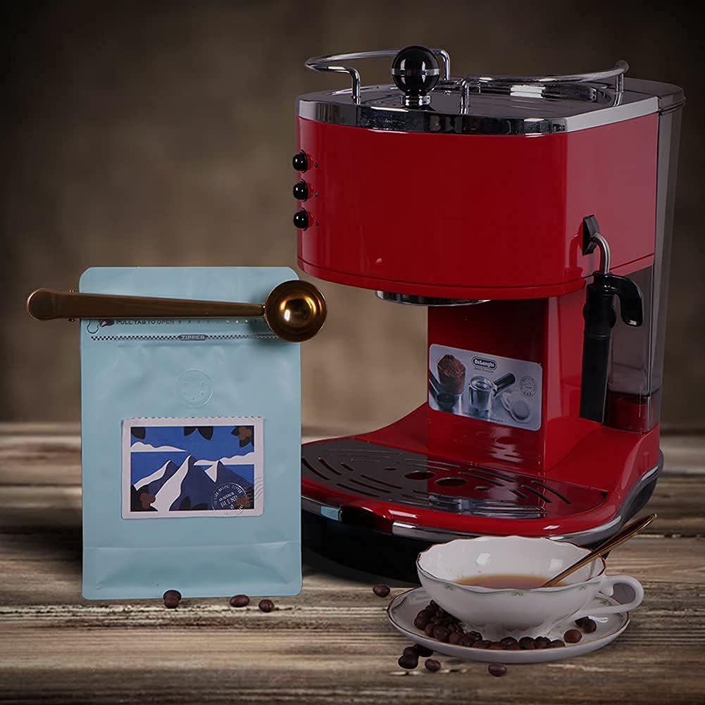 REMTAP Coffee Bags with Valve(100pcs,16oz) Tiffany Blue High Barrier Aluminumed Foil Flat Bottom Standing Coffee Beans Storage Bags,Reusable Heat Sealable Side Zipper Pouches for Home or Store