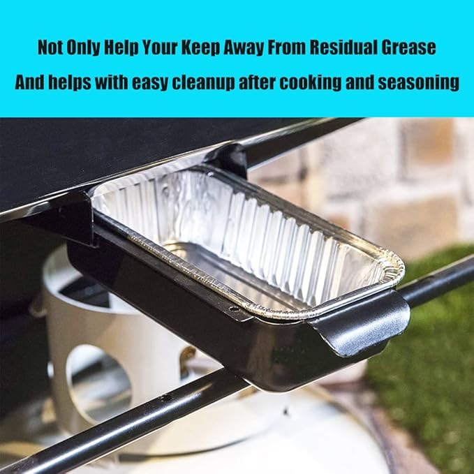 Grease Pan Replacement Charbroil 9328812P06 Metal Disposable Grill Grease Cup Holder, Char broil Grease Pan G416-0015-W1 Drips pan (Black Holder)