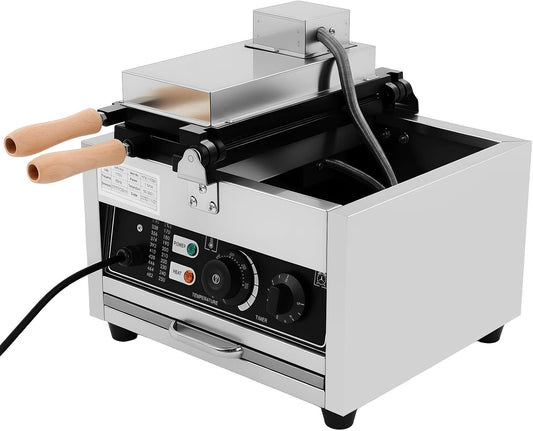 Honeycomb Waffle Pop Maker Machine, 1500W Electric Nonstick Griddle with Timer & Temp Control, Stainless Steel Belgian Pancake Iron for Home Bakeries and Snacks