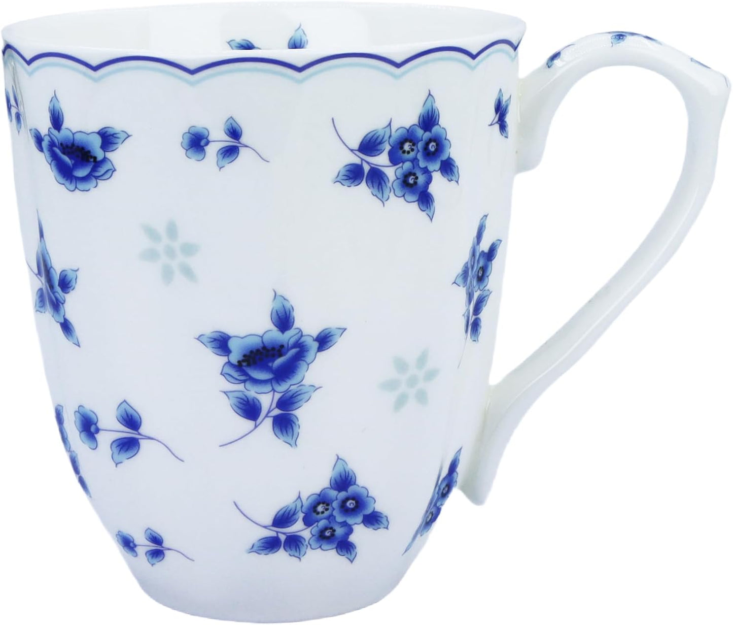 14oz Cute Coffee Mugs for Women Cute Mugs Bone China Floral Coffee Mug Teacups for Mom Women Birthday Gifts Christmas Gifts