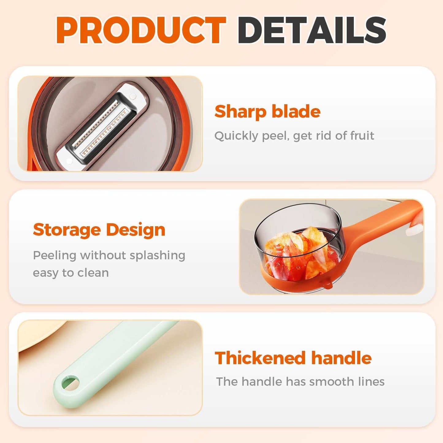Vegetable Peeler with Container, 2025 New with Box Storage Kitchen Special Fruit Peeler, 2-in-1 Multifunctional Veggie Fruit Peeling Tool Easy to Use Kitchen Gadget (2 Pcs)