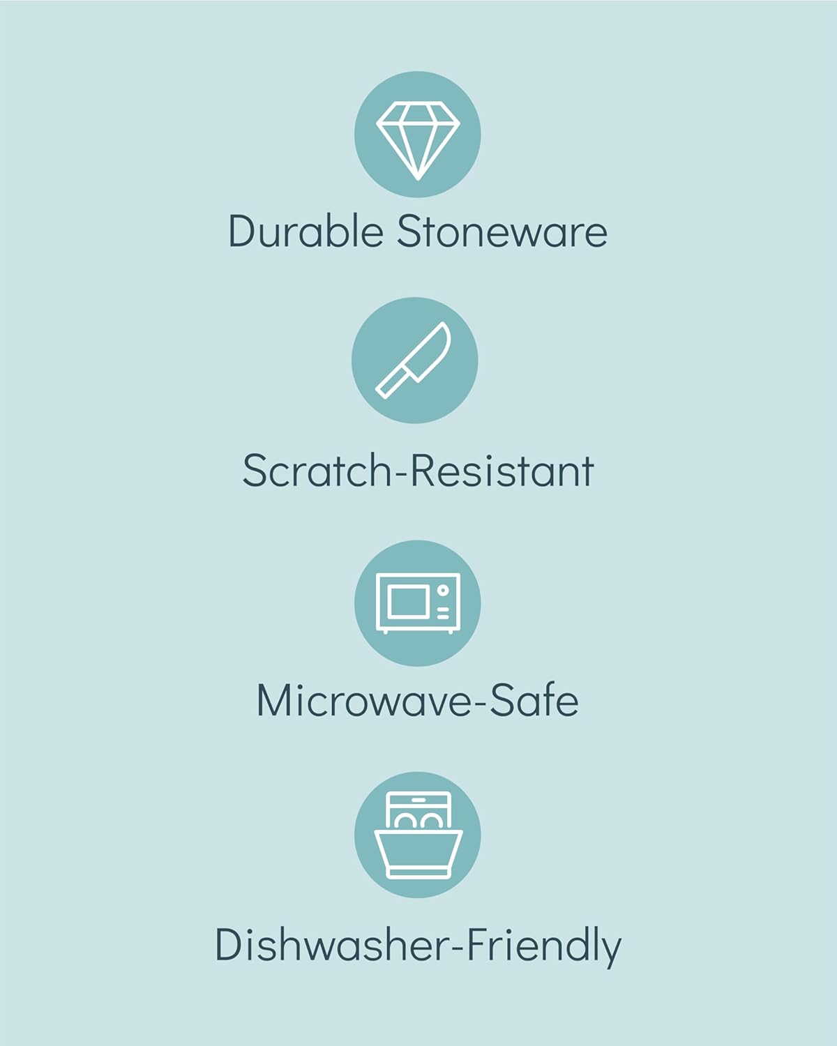 Stoneware Coffee Mug Set of 4, Stylish Modern Beige-Blue Cups, 14.5 Oz Ceramic, Dishwasher and Microwave Safe, Solid Mediteran Set