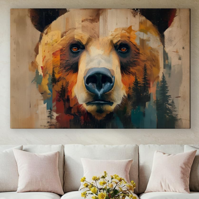 Wildlife Canvas Prints - Wild Animals Home Decor - Medium, Large, and Extra Large Wall Art for Living Room, Bathroom, Kitchen (The Forest Spirit, 20L" x 30W")