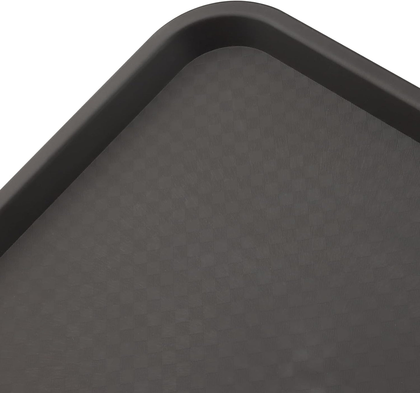 15 Pack 14 x 10 Inch Brown Fast Food Tray, Large Rectangular Restaurant Serving Trays, Plastic Cafeteria Trays School Lunch Trays