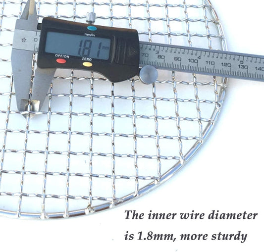 Bacon Cooking Rack for Oven Use Dia 10.4" Wire Cooling Racks for Baking Round Stainless Steel Wire Cooking Racks/Carbon Baking Net/Grill/Pan Grate with Legs (265mm/10.4")