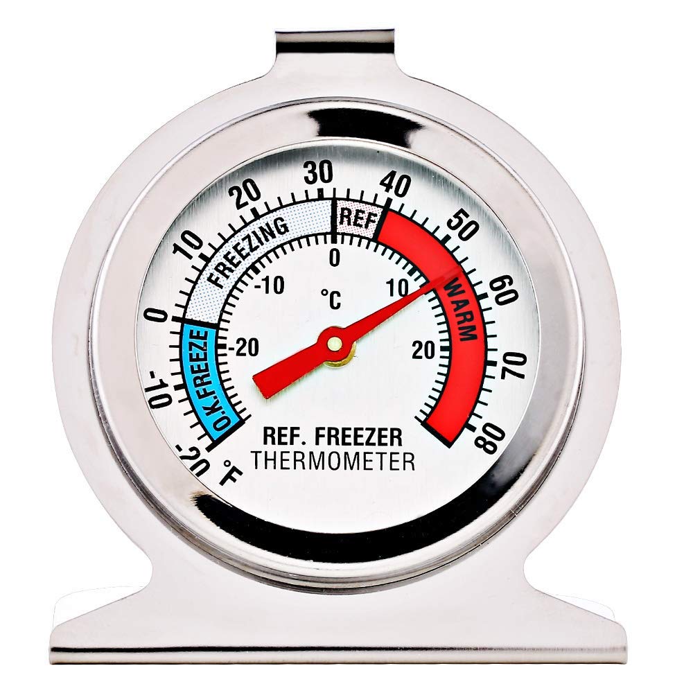 12 Pack Refrigerator Freezer Thermometer Large Dial Analog Thermometer