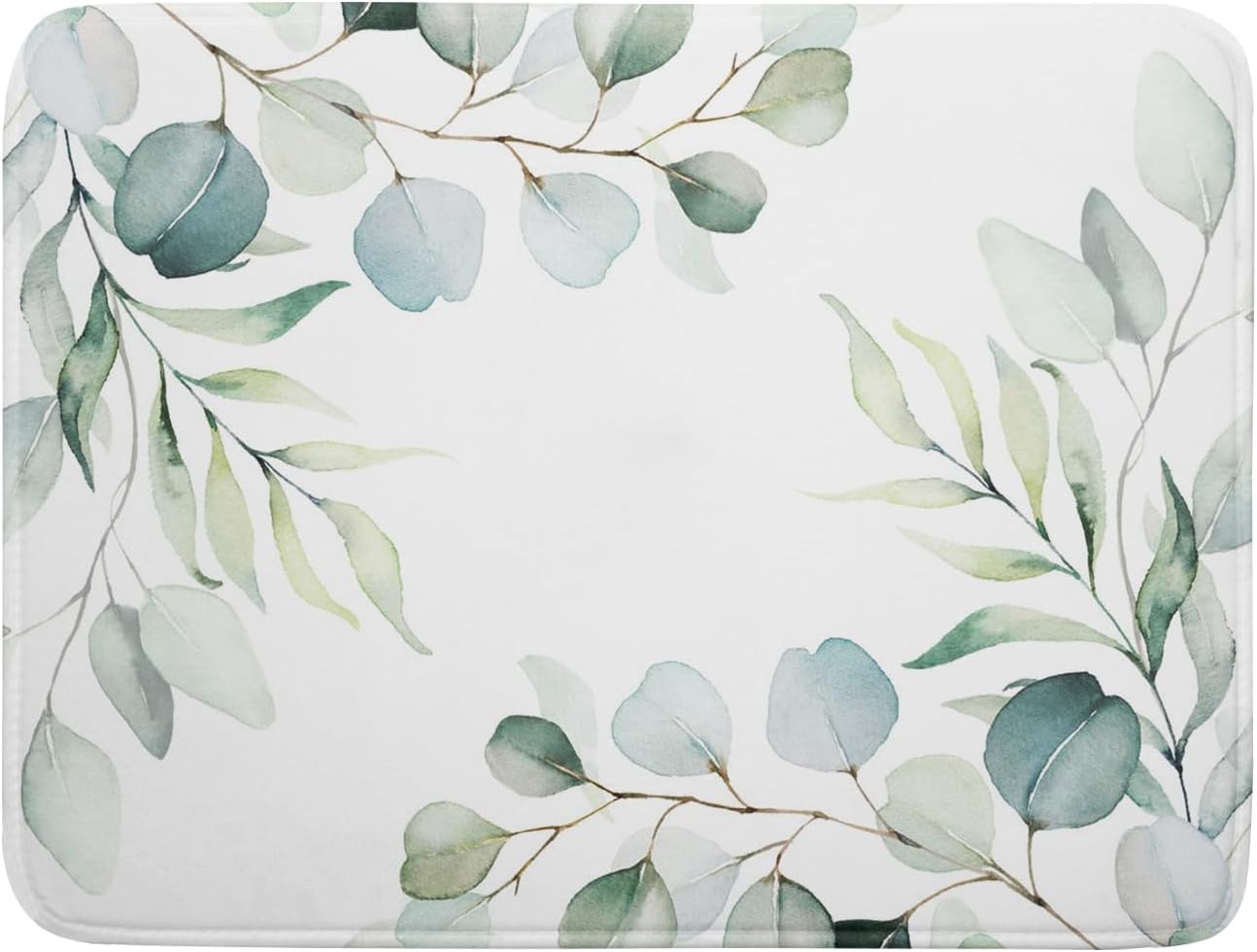 Sage Green Dish Drying Mats for Kitchen Counter Large Drying Mat for Dishes Microfiber Dish Rack Mat Kitchen Decor Spring Leaf Flower Drainer Pad Washable Foldable Ultra Absorbent Dry Mat 18×24 Inch