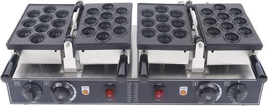 Electric Walnut Cake Maker, 1500W Toaster Baking Breakfast Pan Oven with Temperature Control 20pcs Capacity Electric Nut Waffle Bread Maker for Cooking Breakfast Holiday Parties