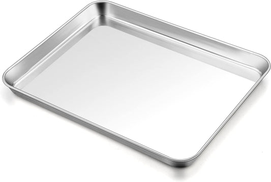 TeamFar Baking Sheet, 17.6’’ x 13’’ x 1’’ Stainless Steel Large Cookie Sheet Baking Tray Pan for Oven, Non-Toxic & Healthy, Rust Free & Heavy Duty, Mirror Finish & Dishwasher Safe