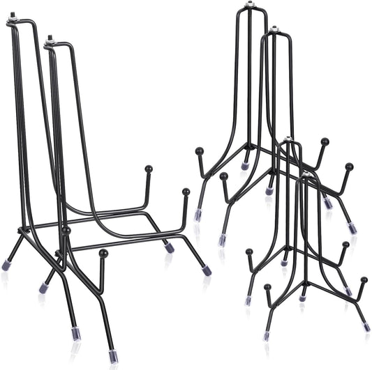 6-Pack Upgraded Anti-Slip Plate Stands for Display, 4/6/8 Inch Decorative Iron Plate Holders, Easel, Frame, Book, Card, Plaque, Picture Display Stands