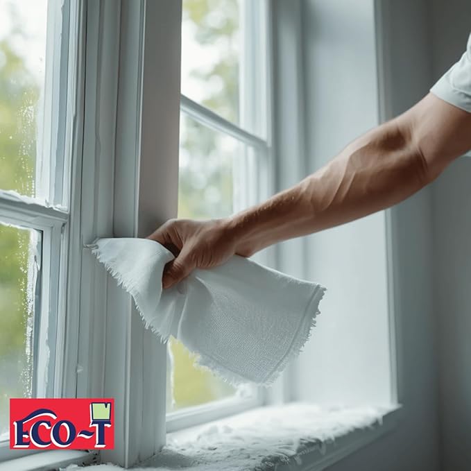 10 lb Box Eco-T Paint Rags - White T-Shirt Material, 100% Recycled, Eco-Friendly, High Absorbency, Low Lint, Low-Cost, Painting and Cleaning Cloth