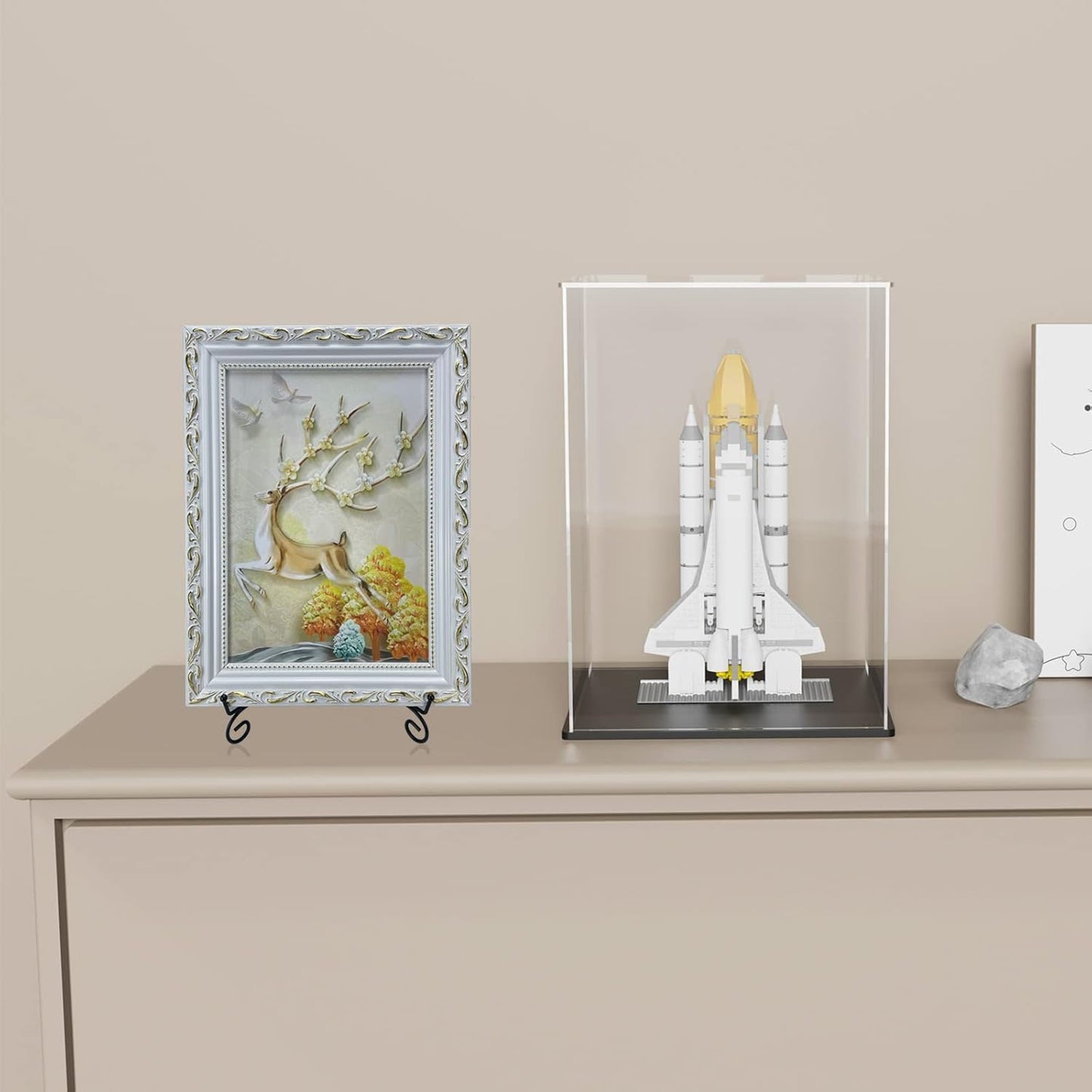 SVENJBB Black Iron Plate Stand, 10 Inch Plate Holder for Display, Small Metal Plate Display Stands for Cookbook, Picture Frame, Photo, Decorative Plates (10 Inch, 1 Pack)