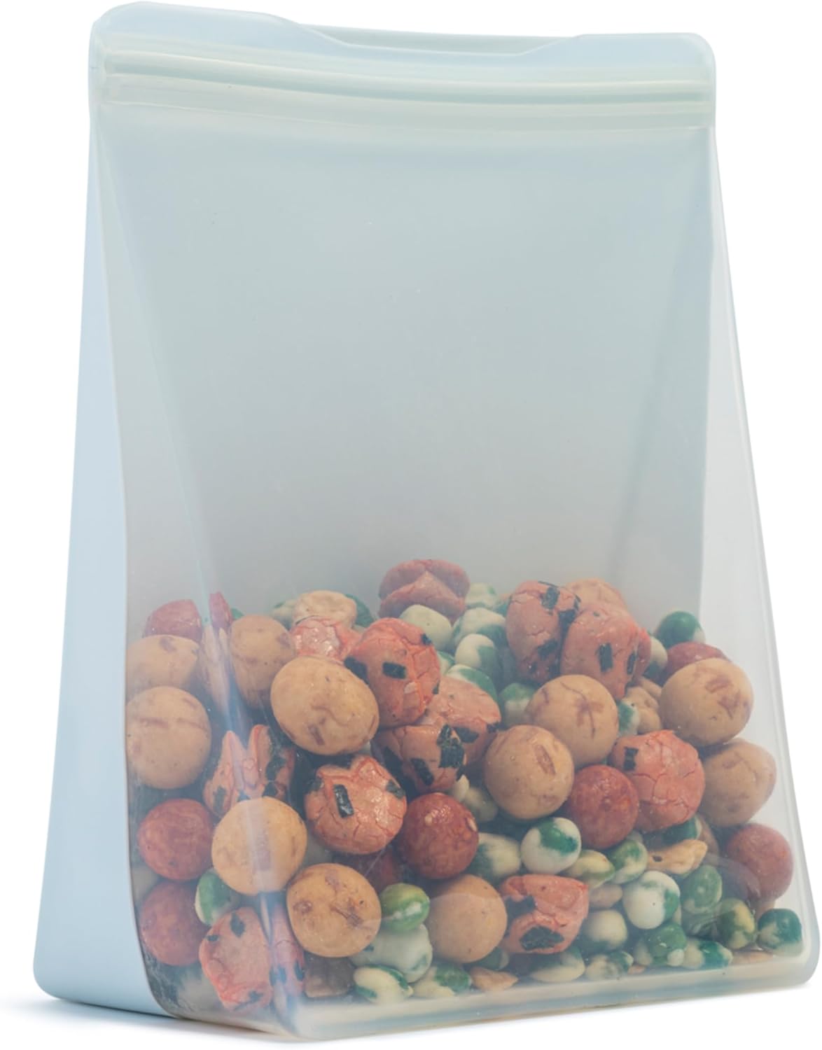 W&P Porter Silicone Reusable Storage Bag, Sandwich (50oz Stand-Up), Mint, Food Storage Container, Microwave and Dishwasher Safe, Easy Cleaning