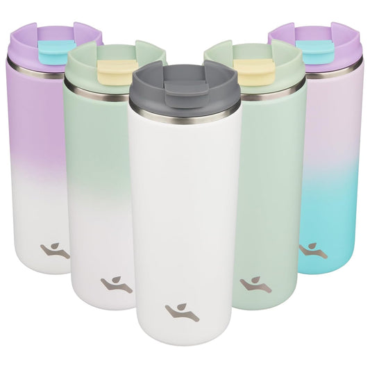 Tumbler with Lid, 16 oz Travel Coffee Mug Double Wall Vacuum Stainless Steel Thermal Metal Cup Insulated Water Bottle,Beige