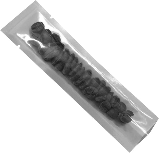 PABCK 500 Pcs 1.57x6.5 inch (inside size 1.18x6.1 inch) Clear Front Vacuum Heat Sealable Foil Bag Mylar Packets for Travel Sample Packaging Spice Candy Chololate Coffee Food Storage Aluminum Pouch