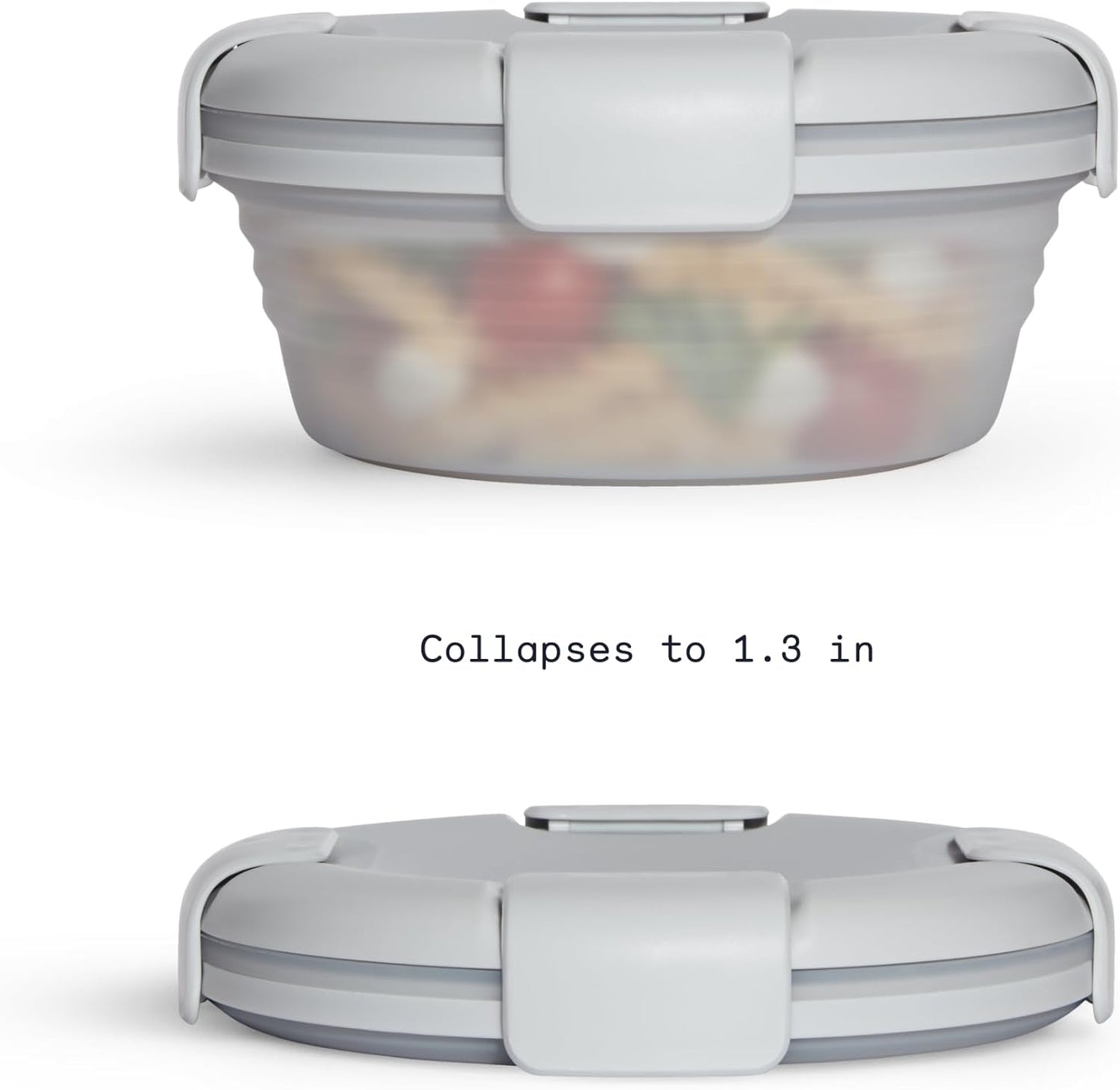 STOJO Collapsible Bowl - Translucent Cashmere, 36oz - Reusable Silicone Bowl for Hot and Cold Food - Perfect for Travel, Meal Prep, To-Go Lunch, Camping & Hiking - Microwave & Dishwasher Safe