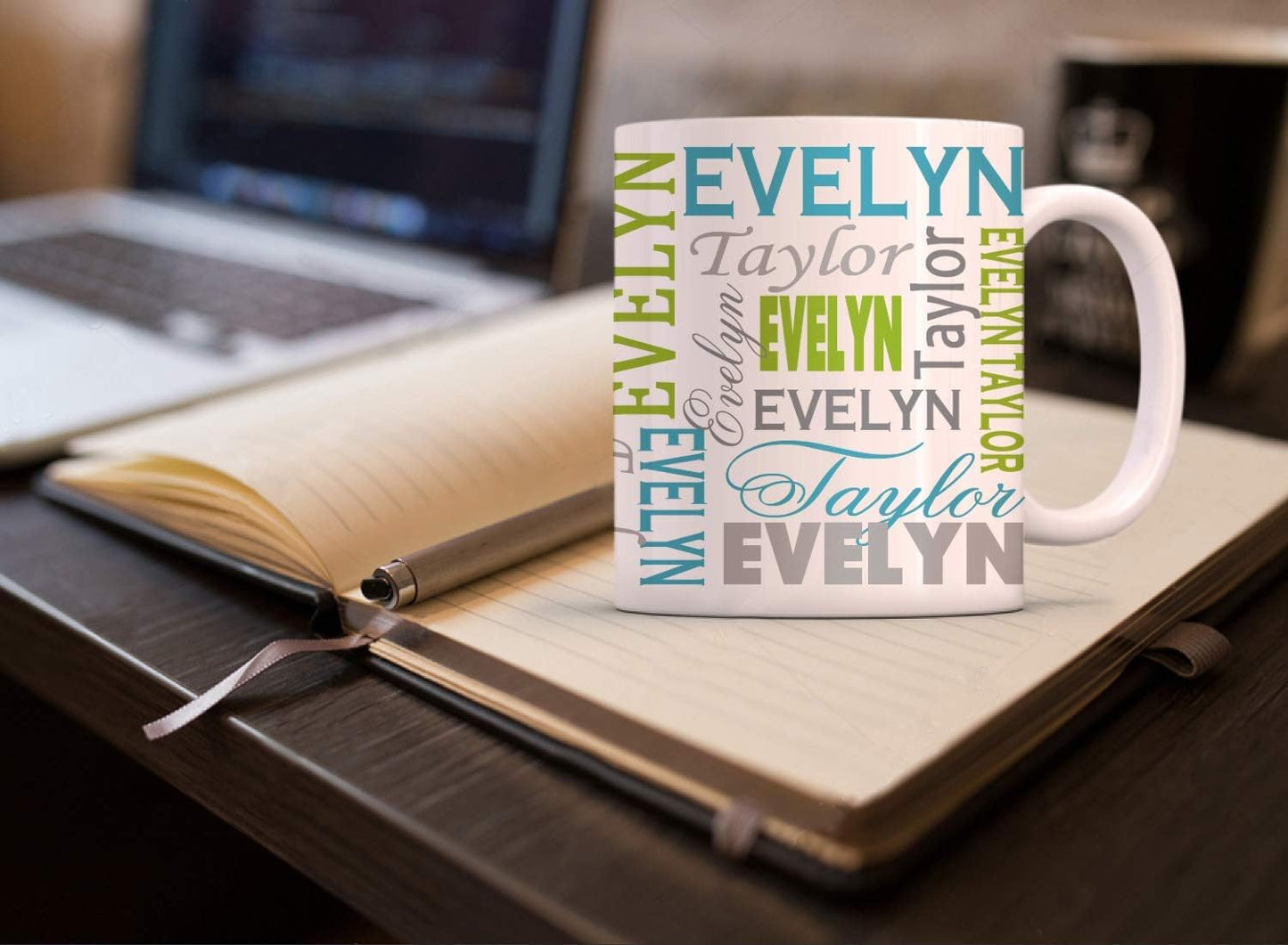 InterestPrint Personalized Coffee Mug, Custom Mug with Name, Customized Tea Cup with First and Last Name, Gift for Womens Mens Girls Boys Mother Father - 11 or 15 oz, White Mug #07