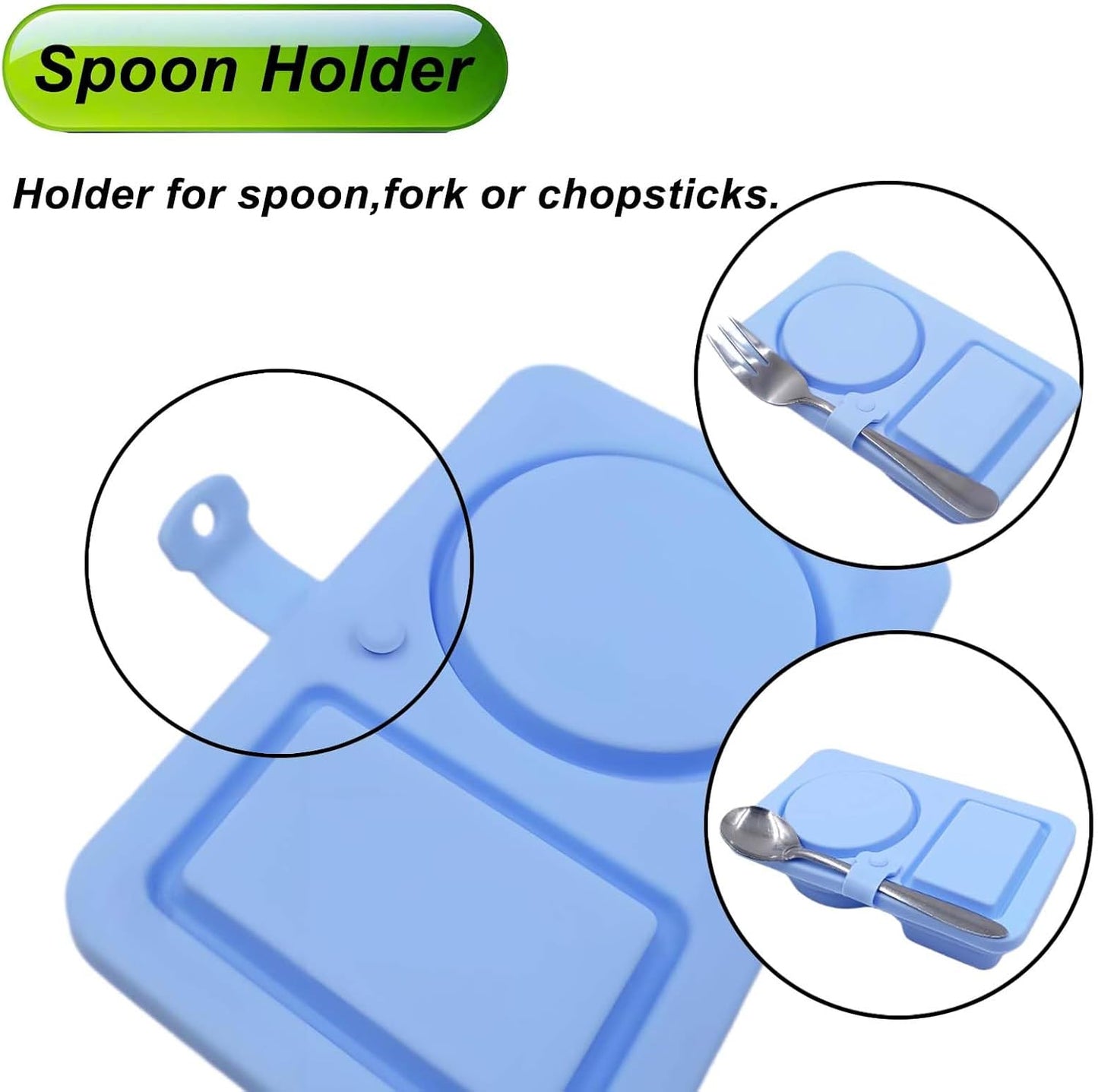 3 Pack Reusable Silicone Snack Container with Lids, Leak-Proof 2 Compartment Food Storage Box for Sauces, Fruits, Candy, Microwave Safe Collapsible Snackle Take-out Lunch Portable Kitchen Boxes